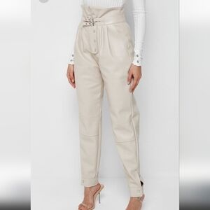 Maniere De Voir Leather Trousers